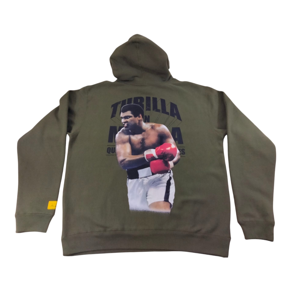 Muhammad Ali Shoe Palace XL Hoodie Pullover Thrilla In Manila Green
